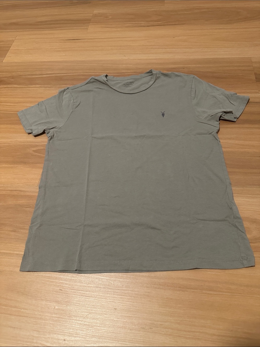 All Saints Short Sleeve Crew Tee in Sage Gray